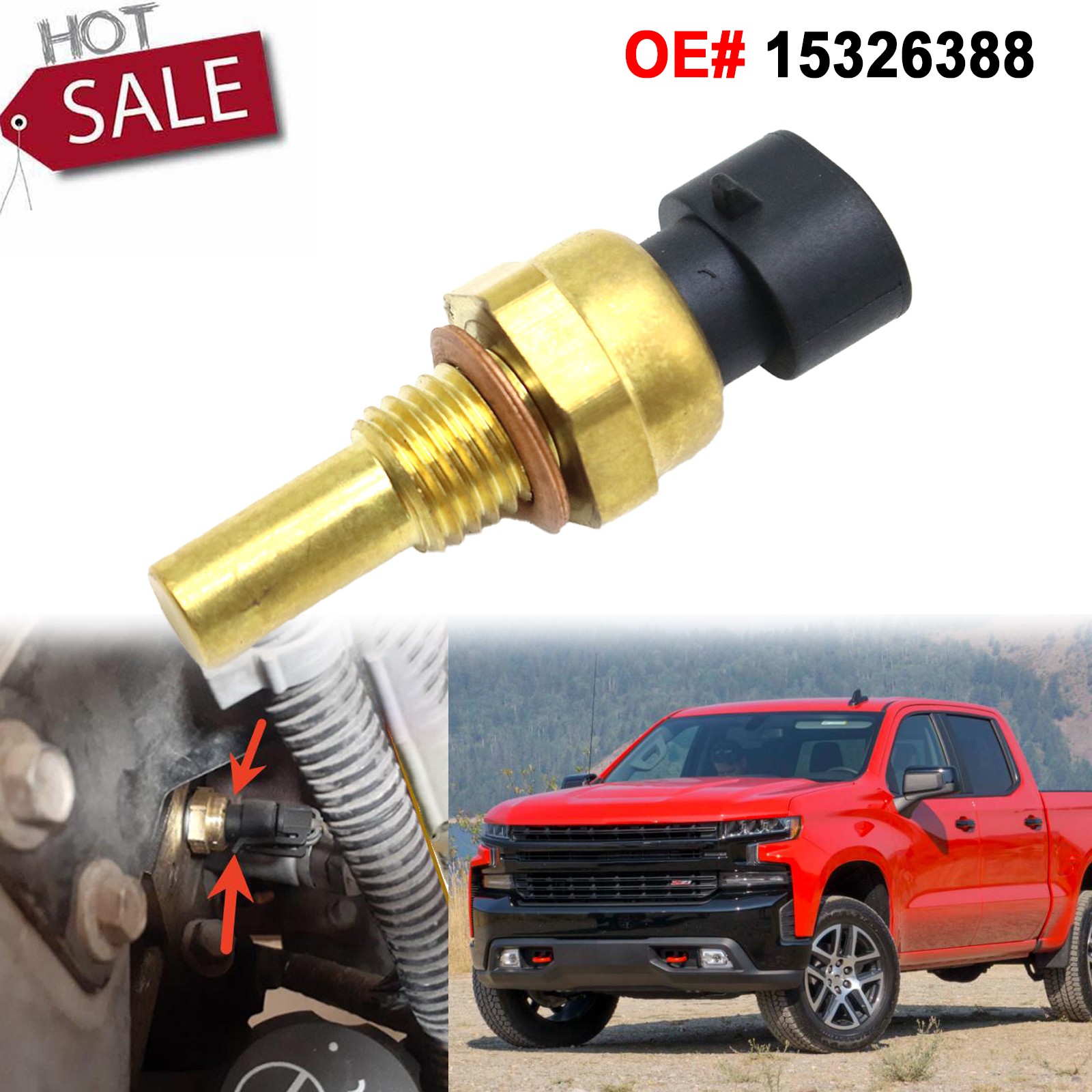 Coolant Temperature Temp Sensor For GM GMC TPI TBI LT1 LS1 LS2 4.8 5.3 6.0 5.7