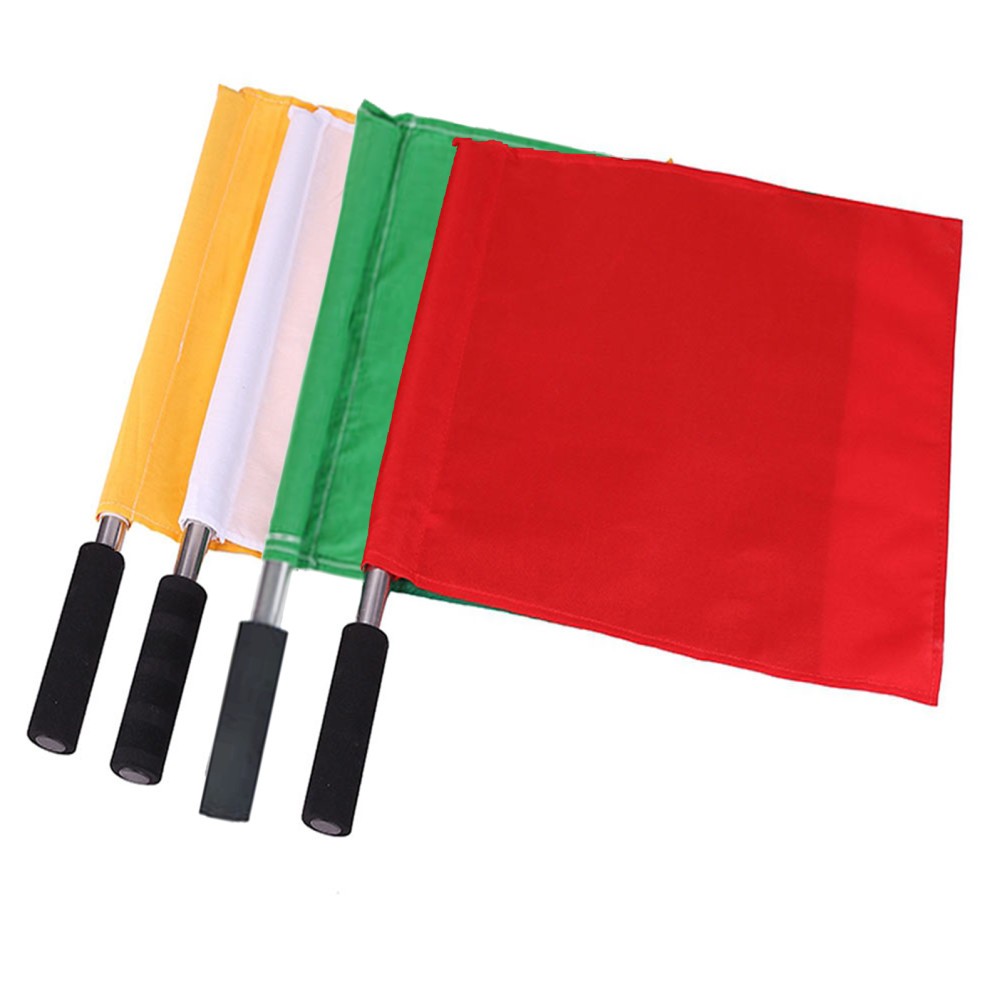 4 Pcs Hand Referee Flags With High Visibility For Sports Events