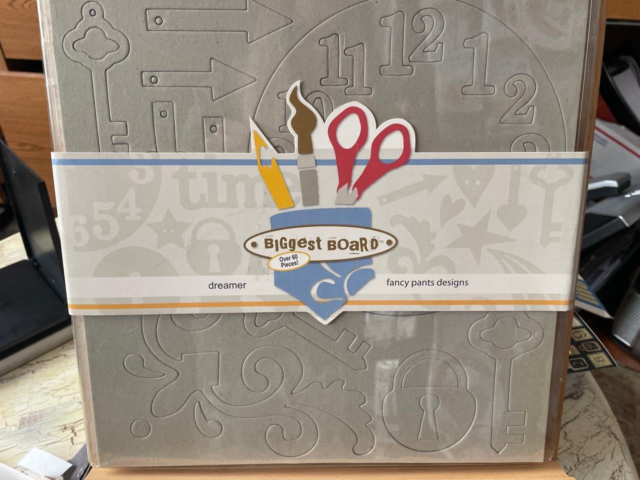 DREAMER FANCY PANTS BIGGEST BOARD 60+ PIECES CHIPBOARD DIE CUTS 3 12x12 sheets