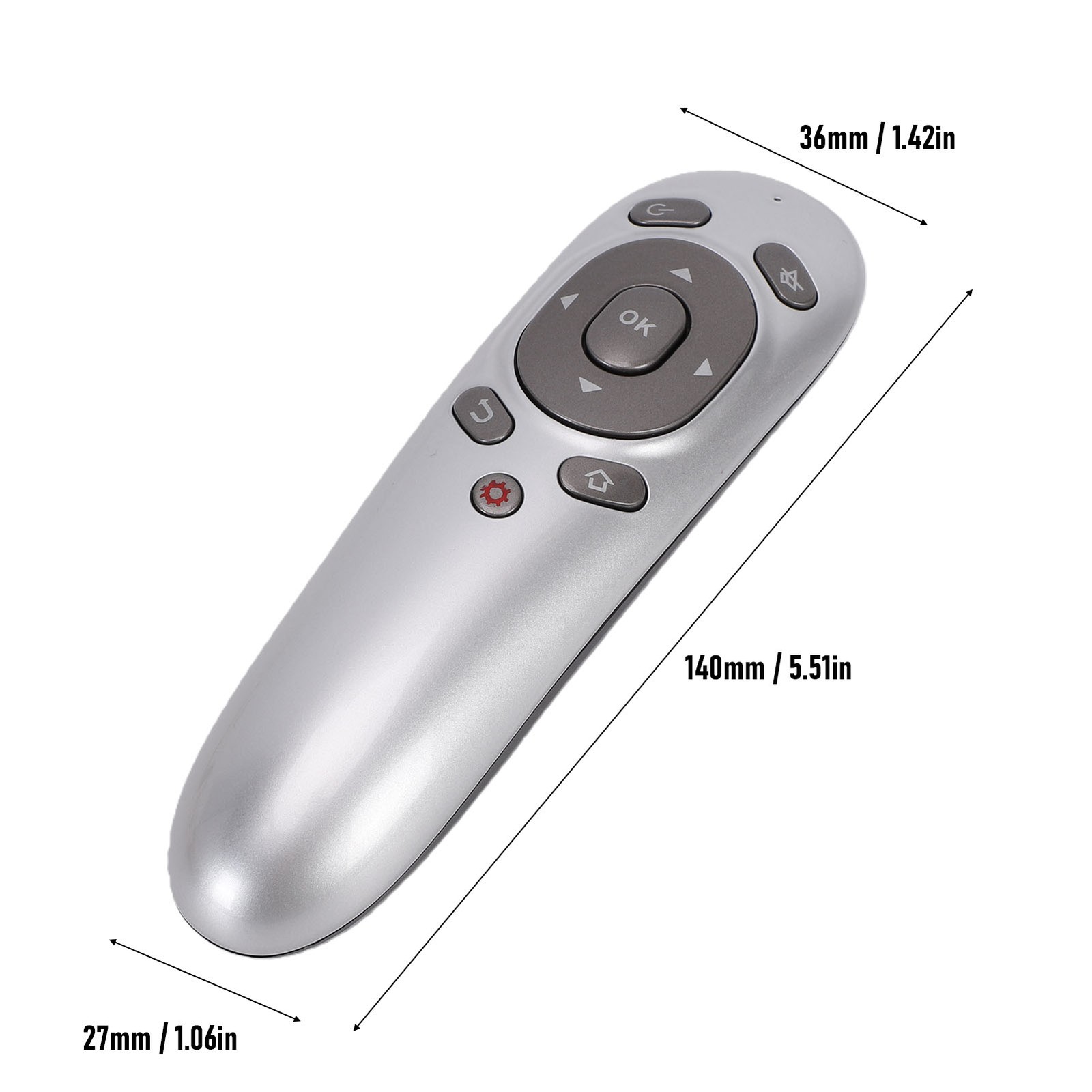 Wireless Presentation Clicker Multifunctional 2.4G USB Ergonomic Design Rem DPTR