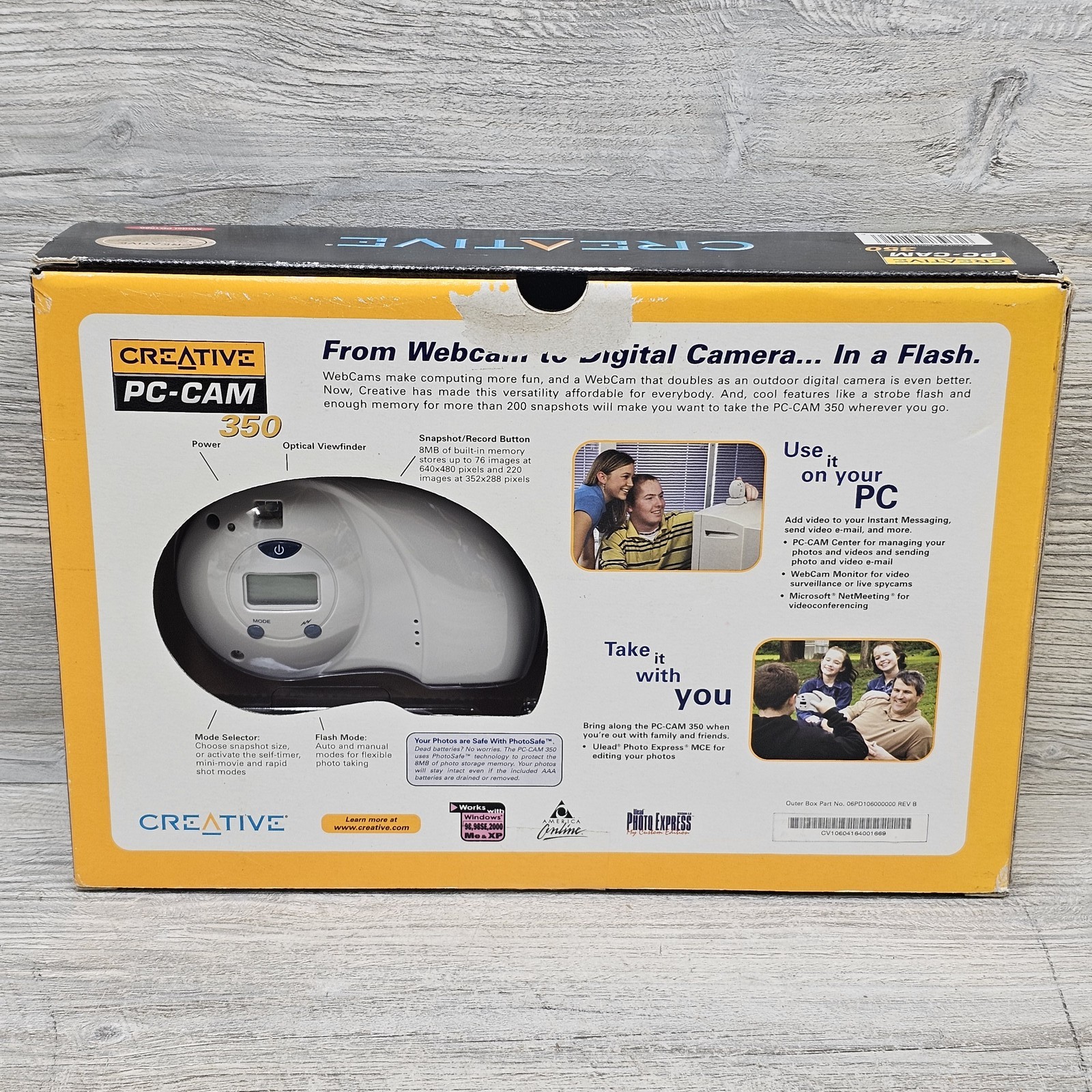 Creative PC-CAM 350 Webcam & Digital Camera with Strobe Flash USB 8MB Memory NEW