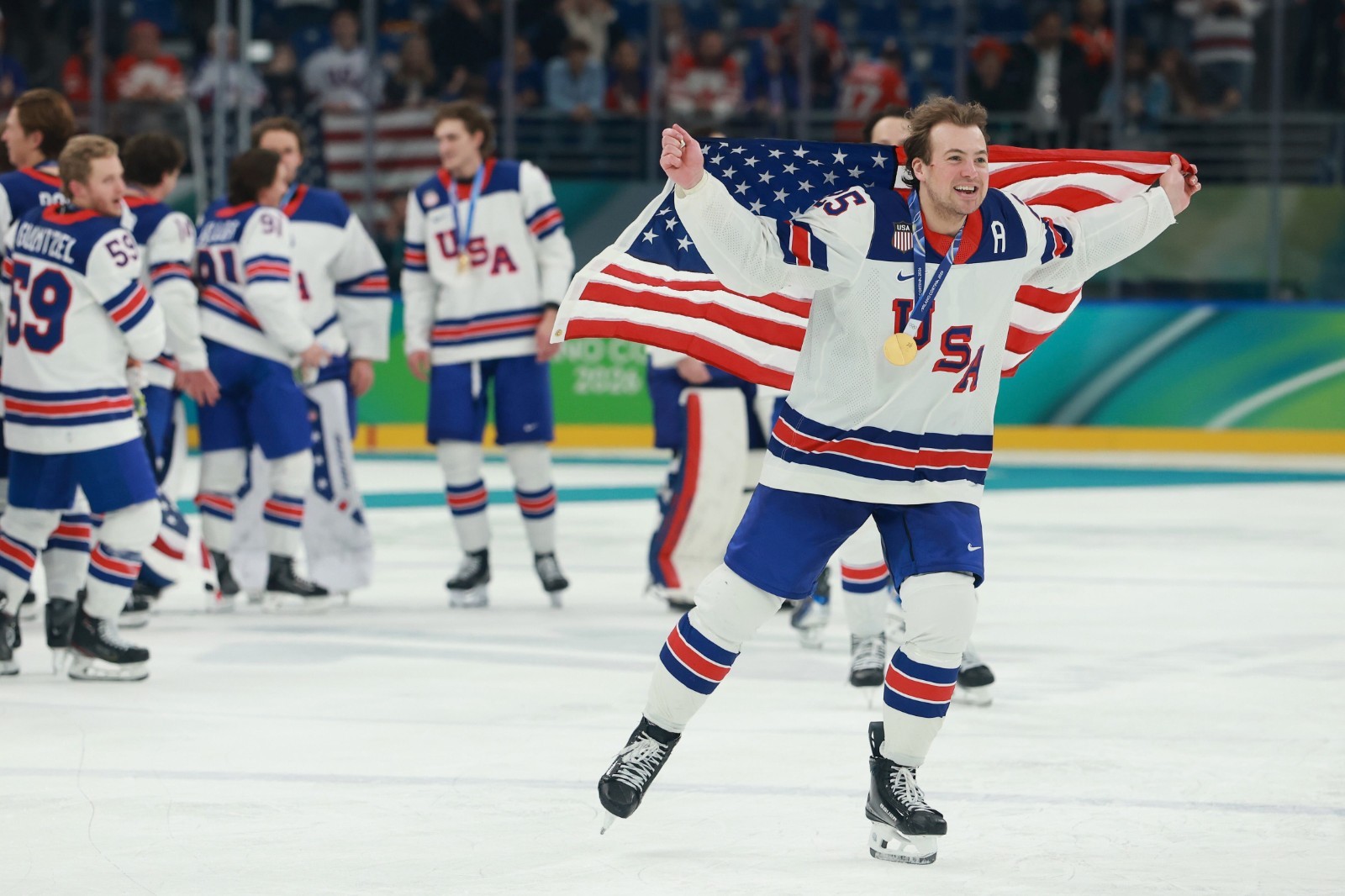 Charlie McAvoy in Action 8.5x 11 Hockey photo. 2026 Team USA