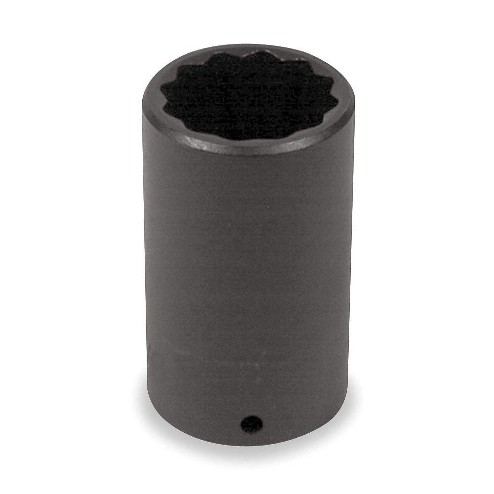 PROTO J7312 Impct Skt,Steel,Blk Oxd,3/8 in 1FM48