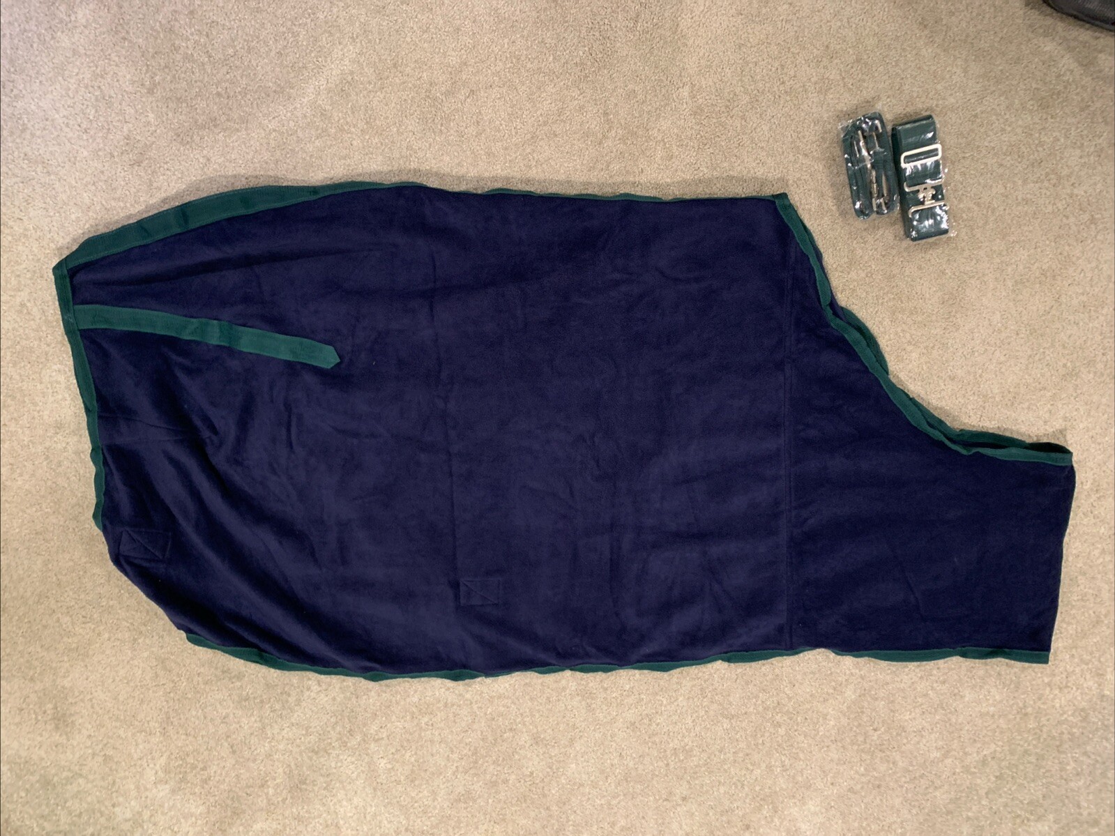 NWT Quality Horse Products Horse Blanket 72" 380gm Fleece Turnout Liner Navy