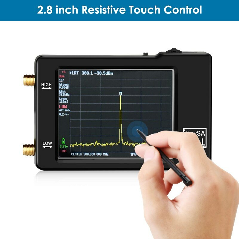 Portable TinySA Spectrum Analyzer Handheld Frequency Analyzer Signal Generator
