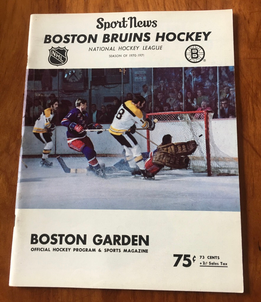 1970 BOSTON BRUINS VS PITTSBURGH PENGUINS NHL PROGRAM BOBBY ORR PHIL ESPOSITO
