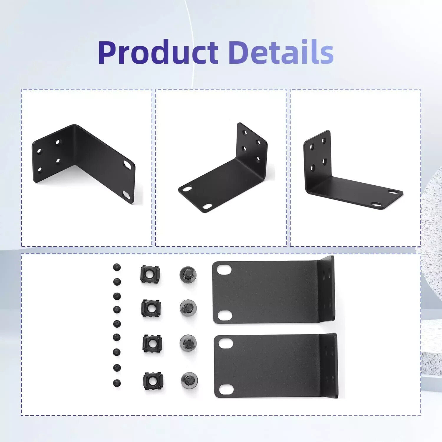 Rack Mount Kit 1U Rack Ears for NETGEAR, MS510TX, SRX5308, XS505M, XS508M,FS526T