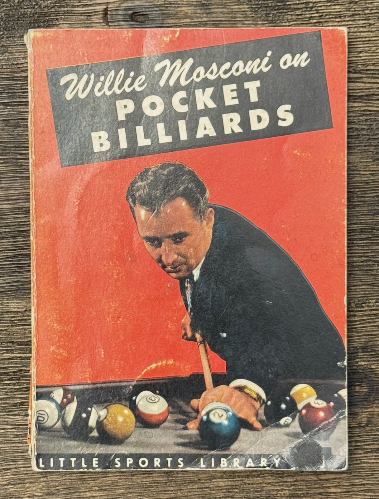 Willie Mosconi on Pocket Billiards Book 1969 Vintage Pool Instruction Crown Pub