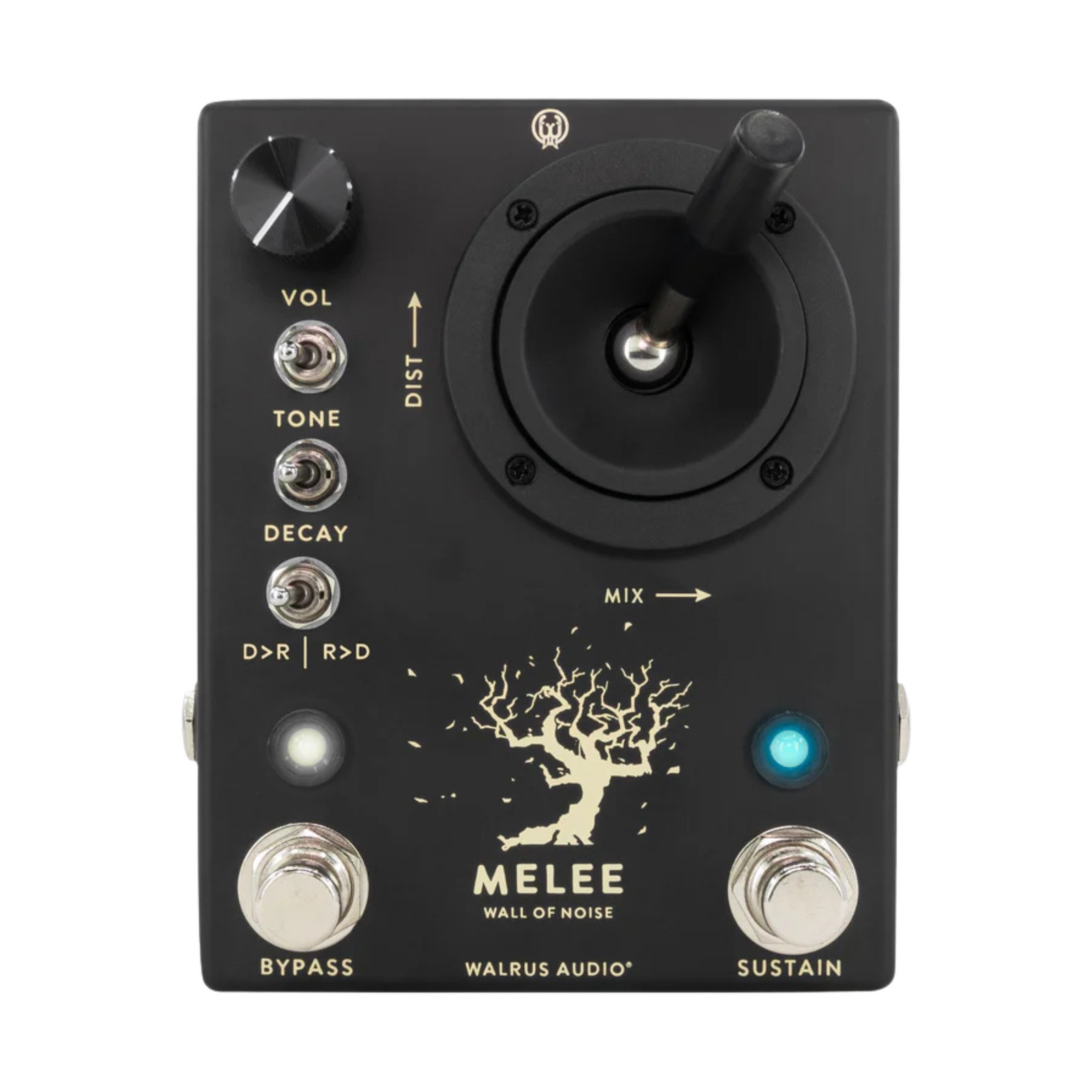 Walrus Audio Melee Wall of Noise Distortion/Reverb Effects Pedal, Black