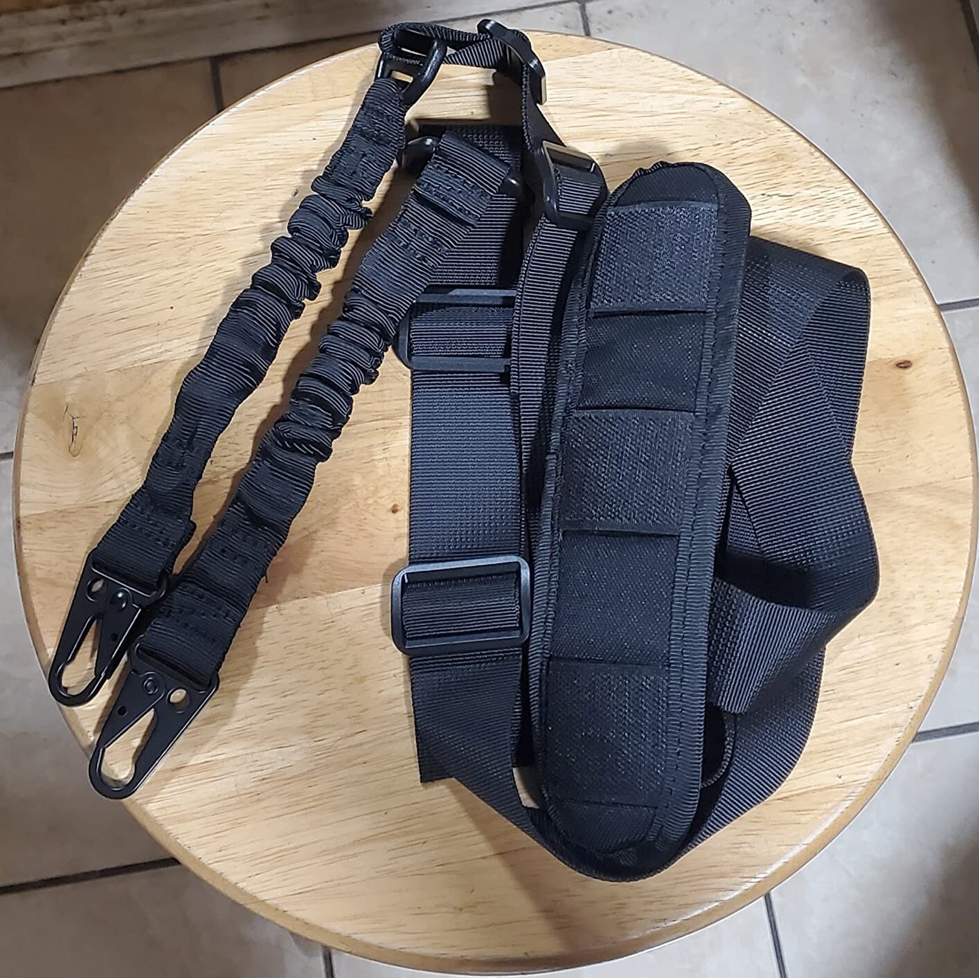 Two Point Traditional QD Sling with Shoulder Pad Adjustable Extra Long Black New