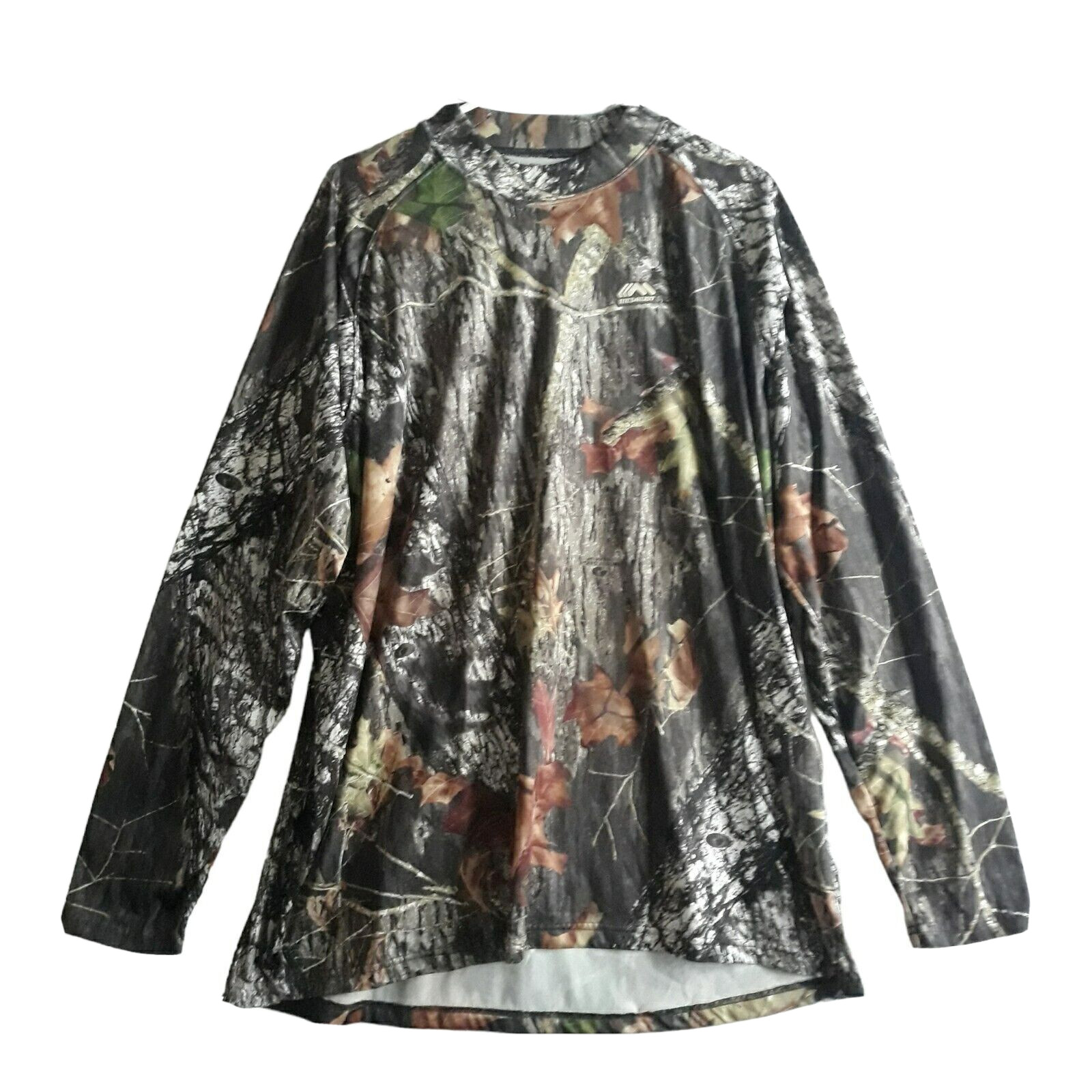 Medalist Hunting T Shirt Mens 2XL Earth Tone Moisture Wicking Long Sleeve Mock N