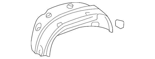 Genuine Honda Quarter Panel Splash Shield 74551-S9V-A00