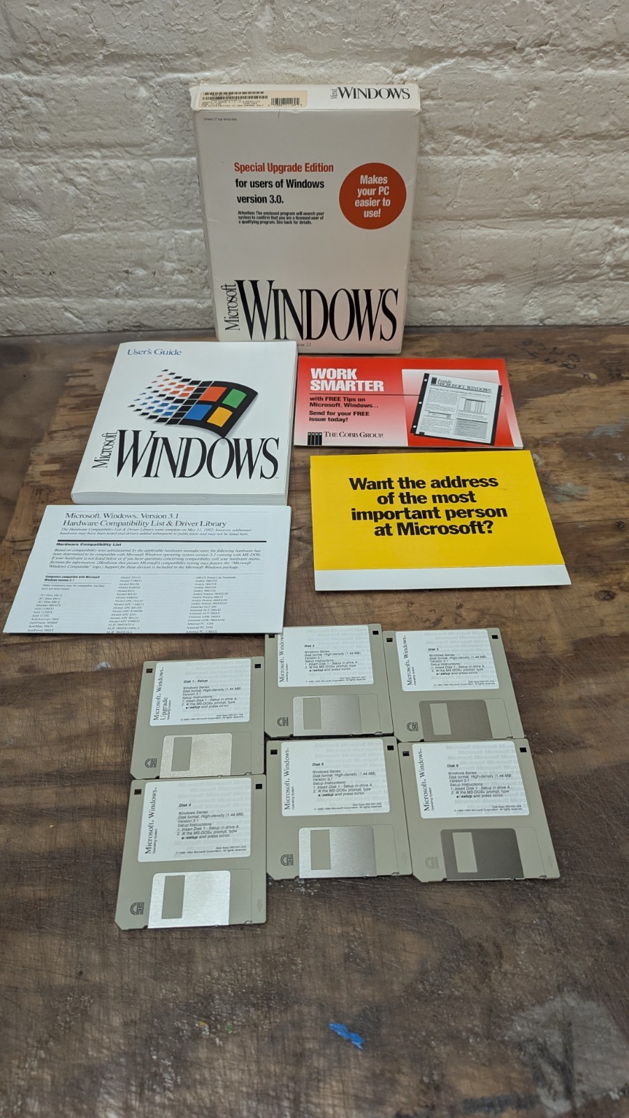 Microsoft Windows Operating System Version 3.1 Special Upgrade Edition Complete