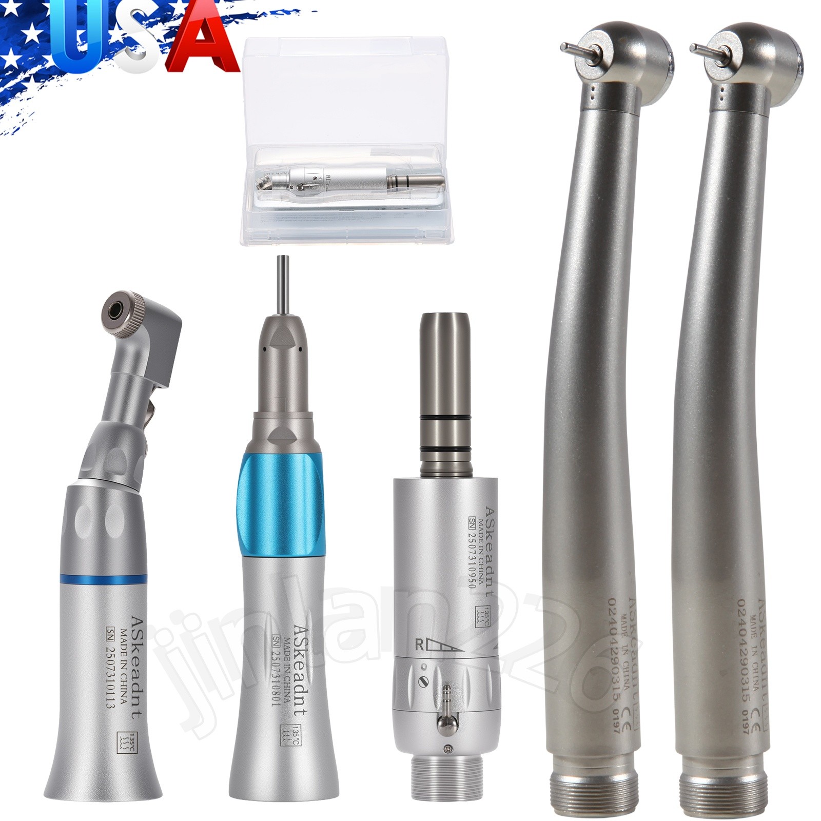 Dental Alta y Baja Velocidad Kit de Pieza de Mano de 2 Agujero Set Handpieces