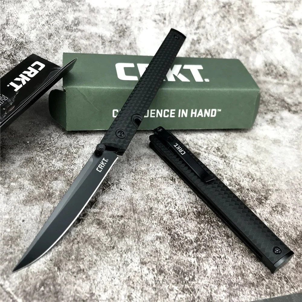 CRKT CEO EDC Folding Pocket Knife Low Profile BLACK ON BL ACK 7096 New in Box