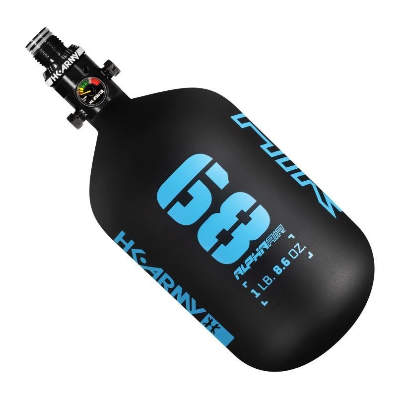 HK Army Paintball Alpha Air 68ci/4500psi HPA Tank w/ Mid Pressure Reg Abyss