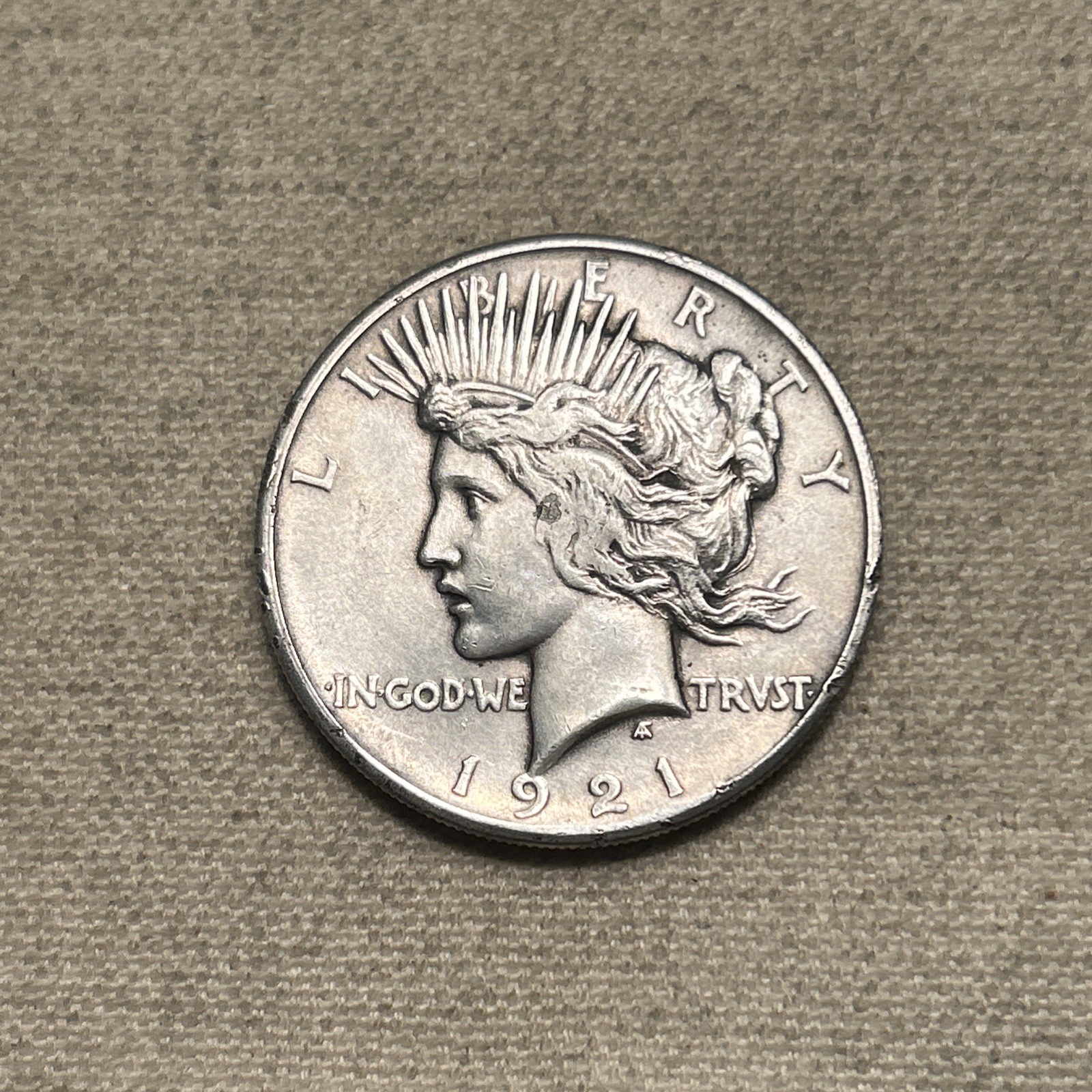 1921 Peace Silver Dollar $1 Choice AU/UNC Details Cleaned 71-21