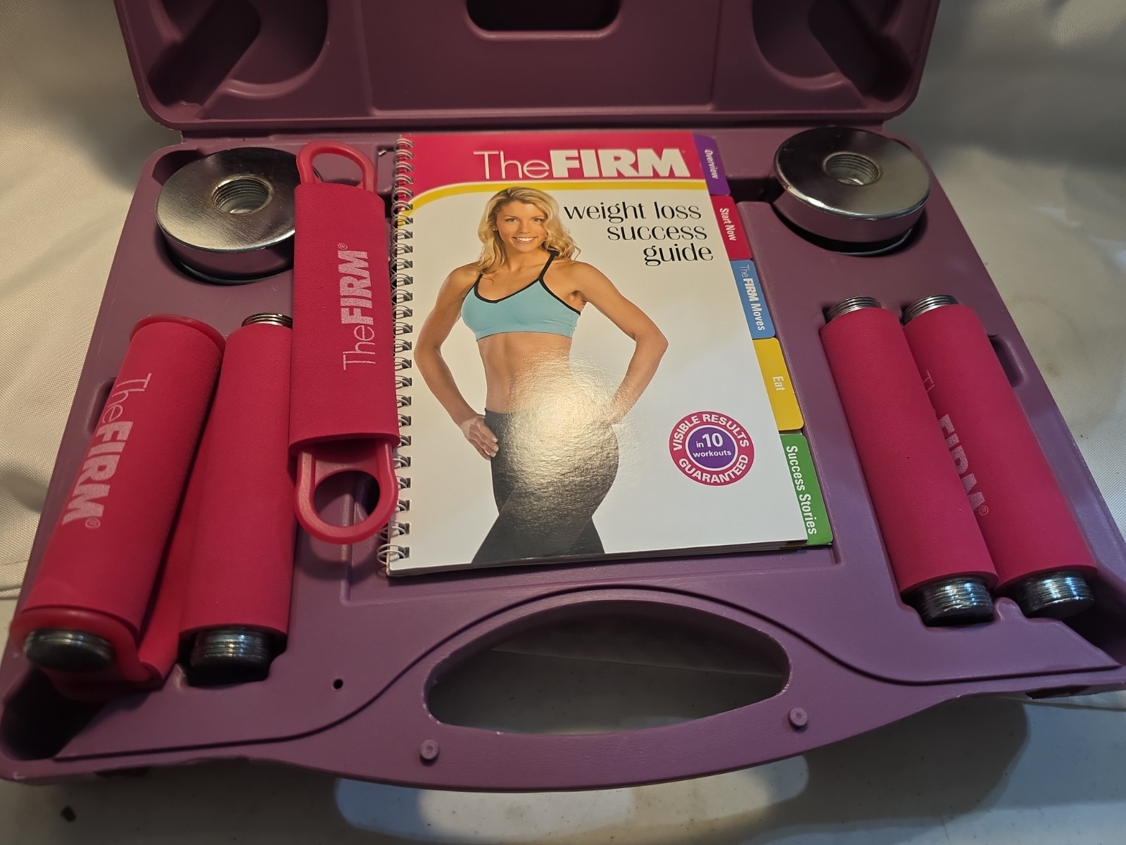 The Firm Total Body Transformation Dumbbell Weight System Carry Case No DVDs!