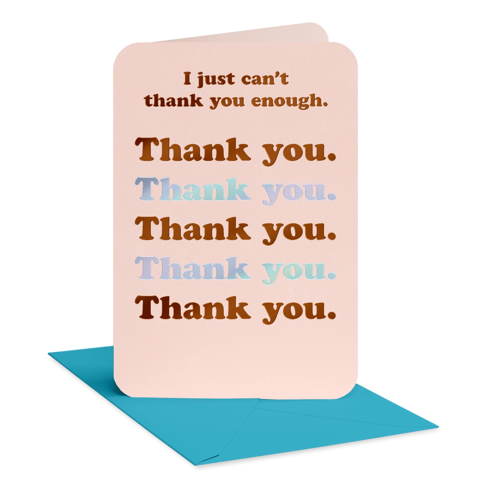 American Greetings Simple Thank You 4.625 in. x 6.75 in., Lettering