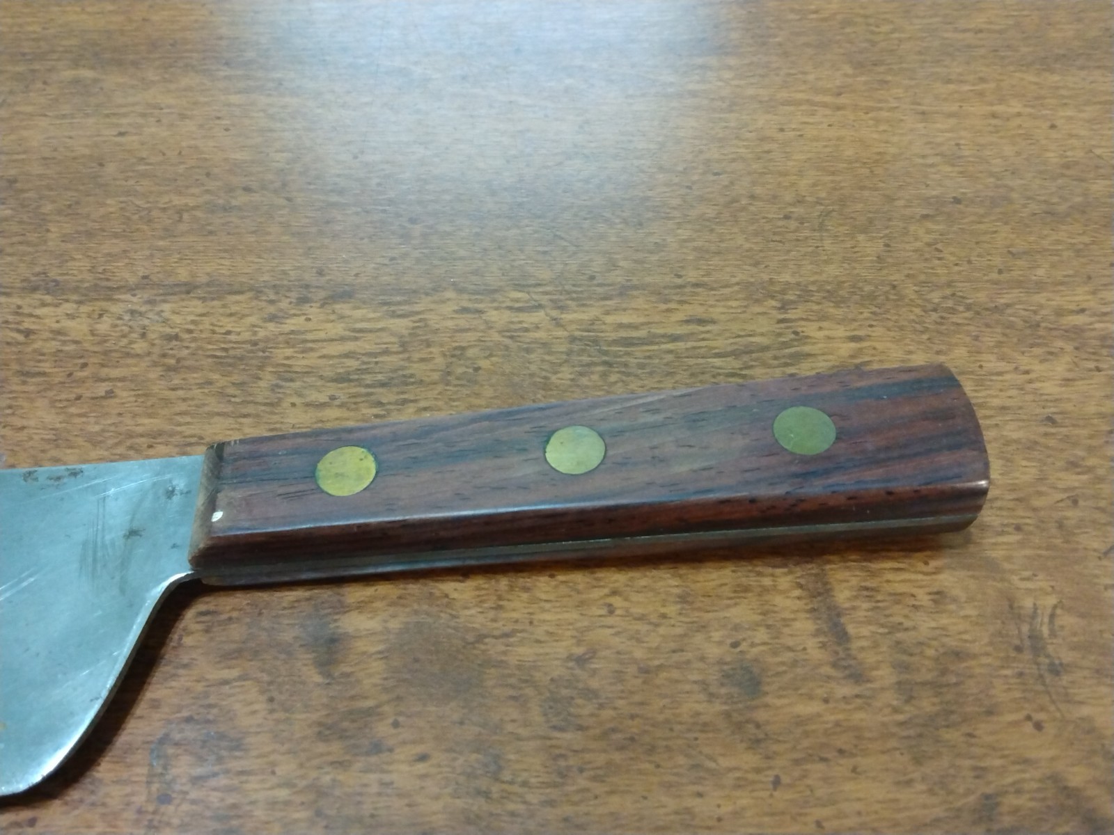 Vintage Unmarked 7" Cleaver Knife 12" Overall