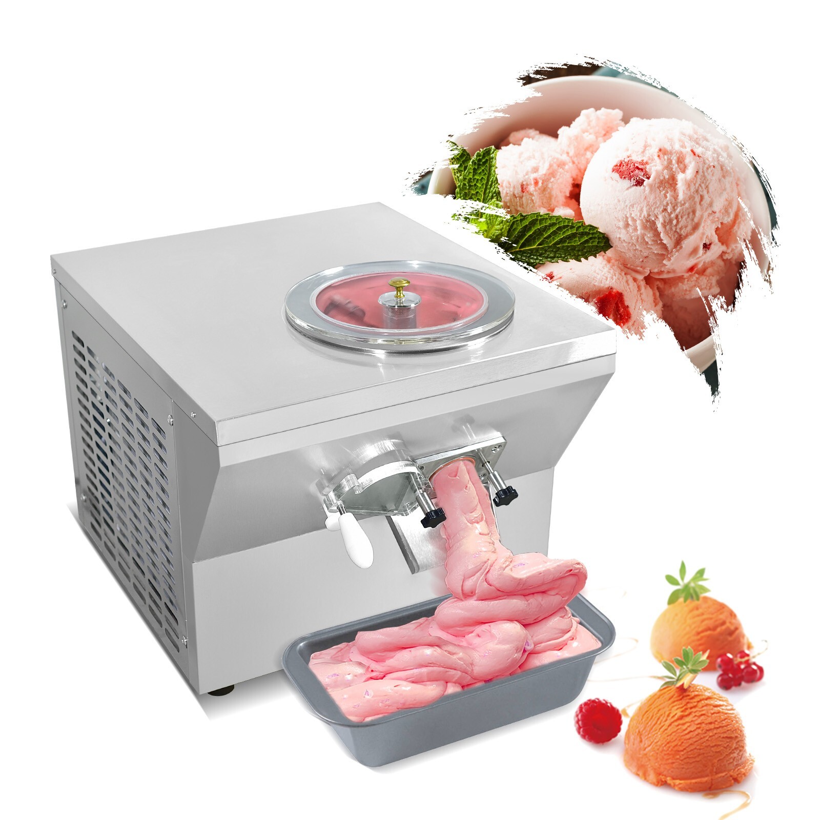 Kolice Commercial Countertop Batch Freezer, Gelato ice Cream Machine, 20L/hour