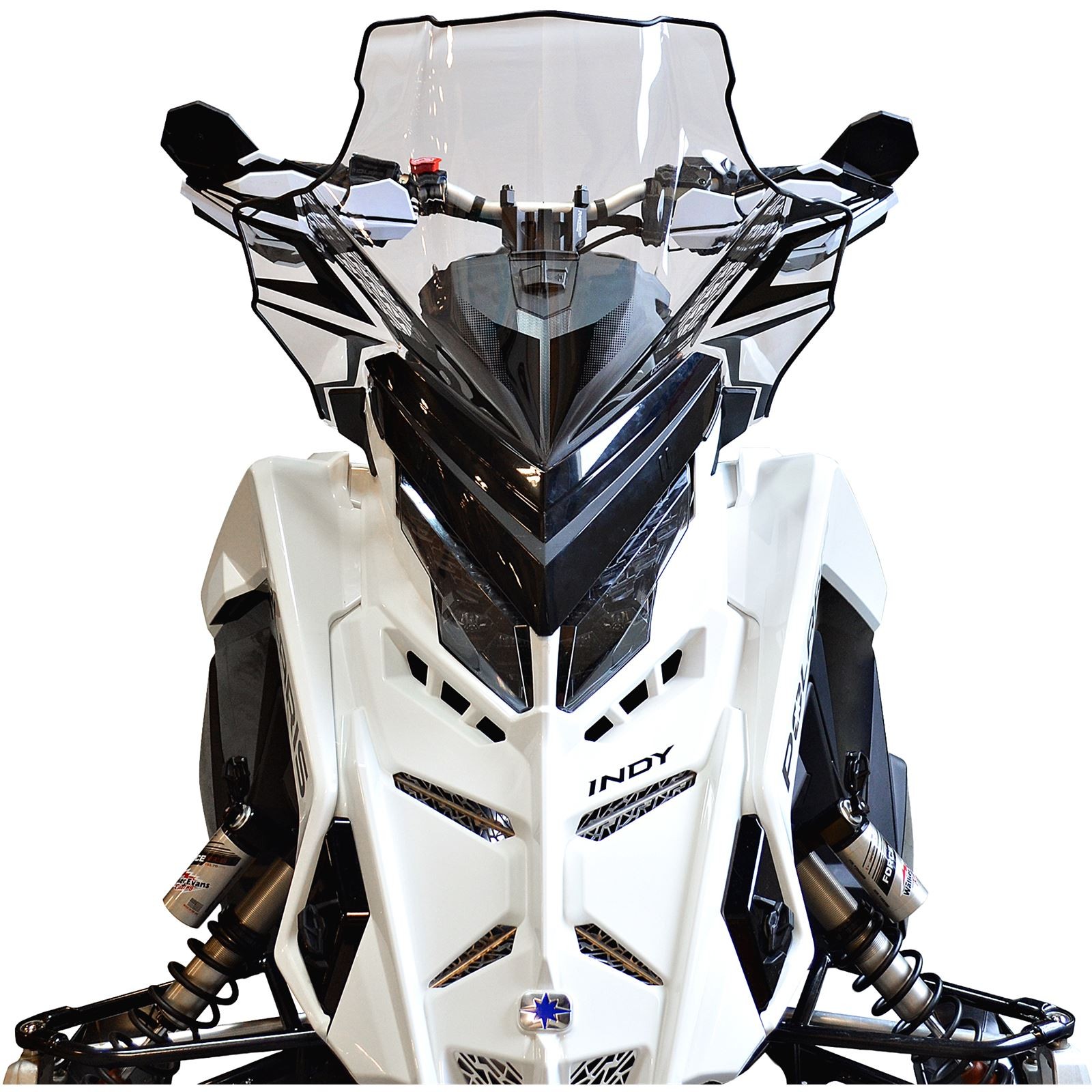 Powermadd Cobra Windshield - Mid - Clear/Black - 18" - for Polaris Matryx 14630