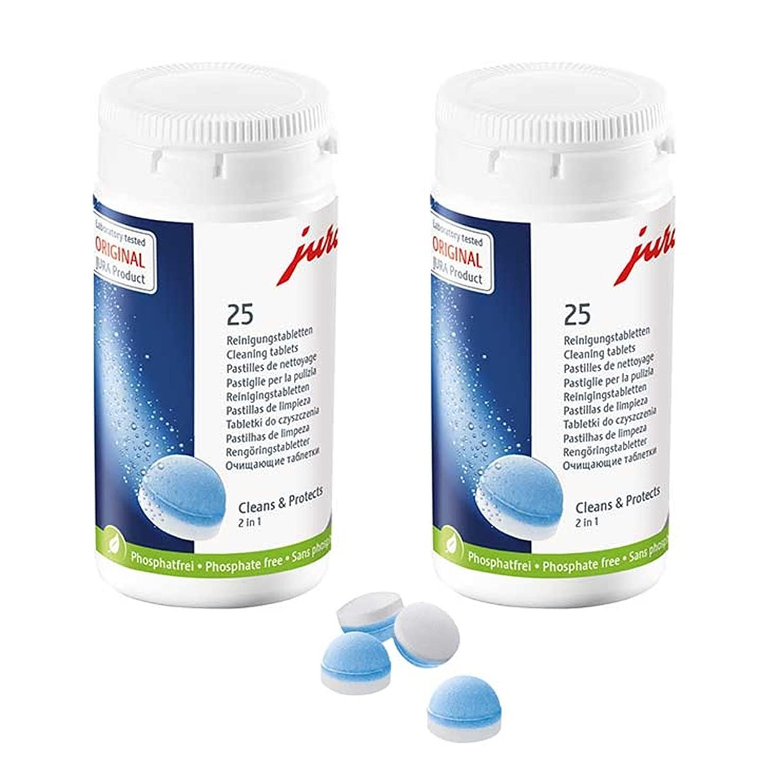 Jura 2-Phase Cleaning Tablets For Fully Automatic Coffee Machines 50 Count