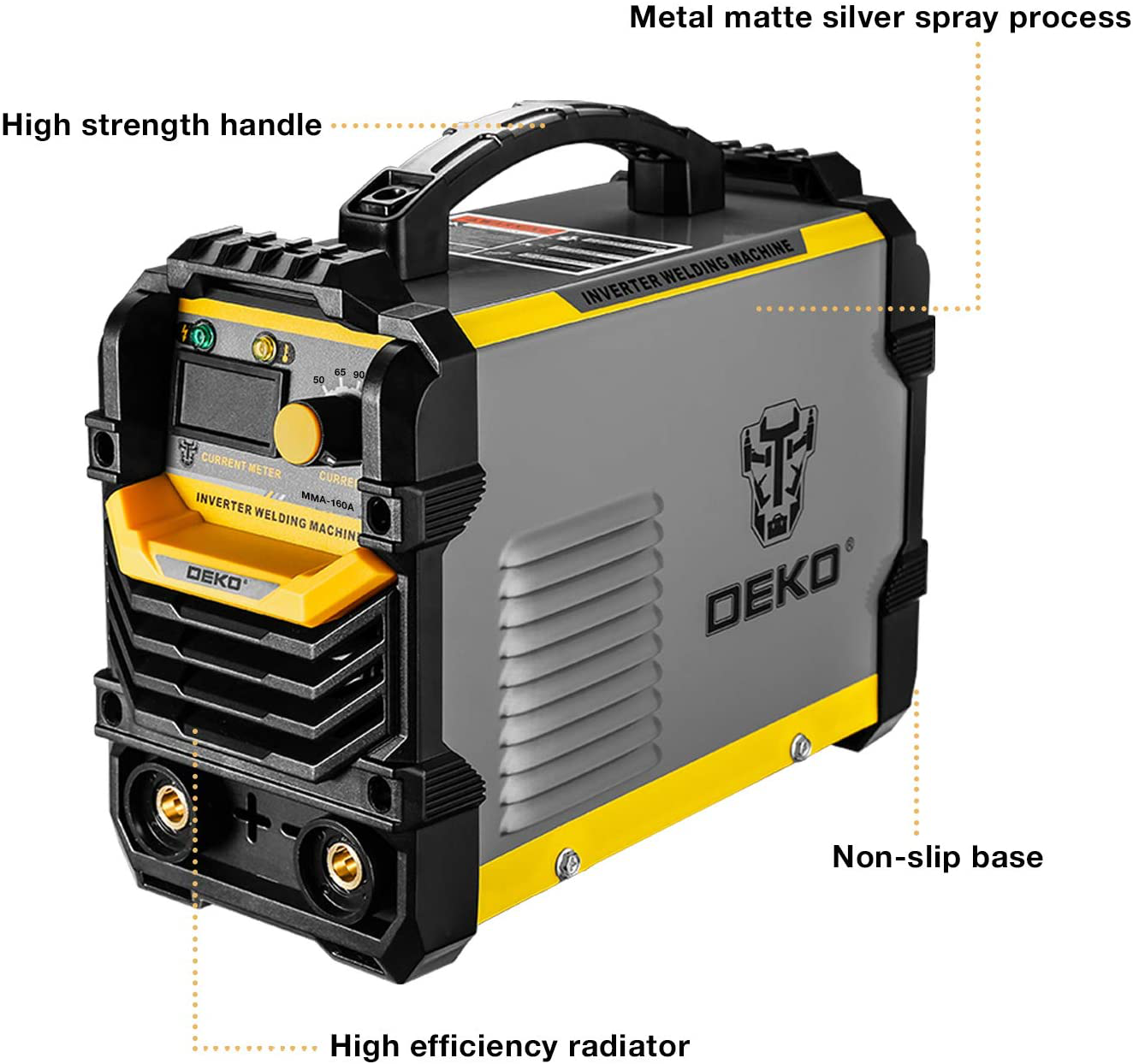 160A ARC Welder Machine IGBT Digital Display Electrode Holder Work Clamp Input