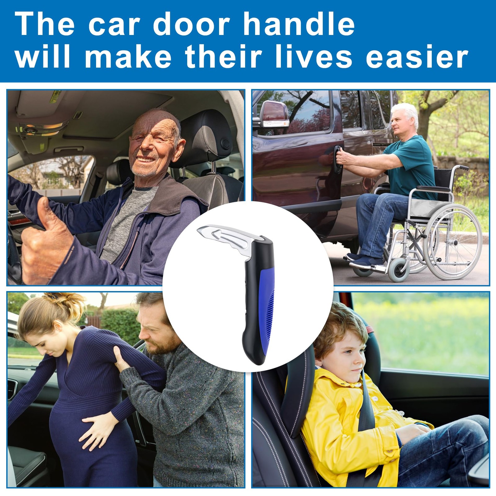 Husfunov Car Door Handle for Elderly, Car Handle Assist Support for Handicapp...