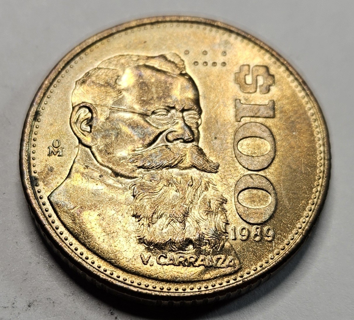 1989 Mexico 100 Pesos - Aluminum Bronze Coin - Mexican - World Coin - High Grade