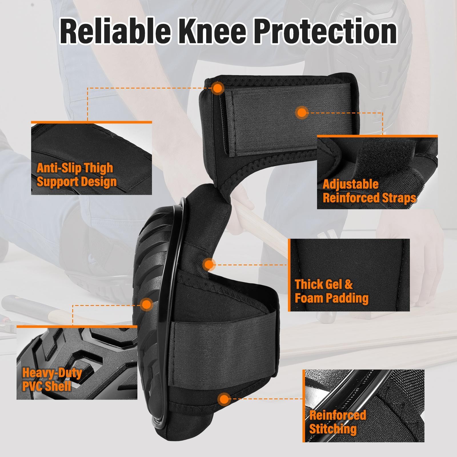 Professional Construction Foam Comfort Knee Pads