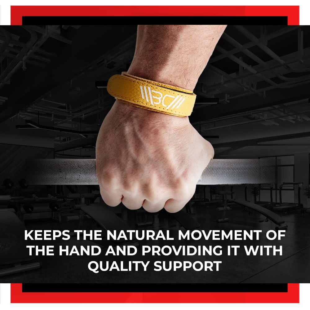 Leather Wrist Wraps for Weightlifting, Powerlifting, Gym – Wrist Support for ...