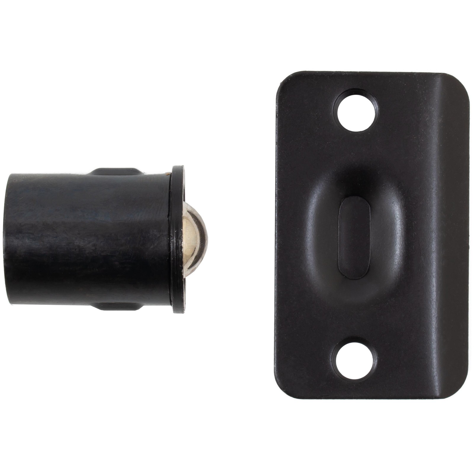 Die-Cast Drive-In Ball Catch, 1" Diameter, Matte Black by Stone Harbor Hardware