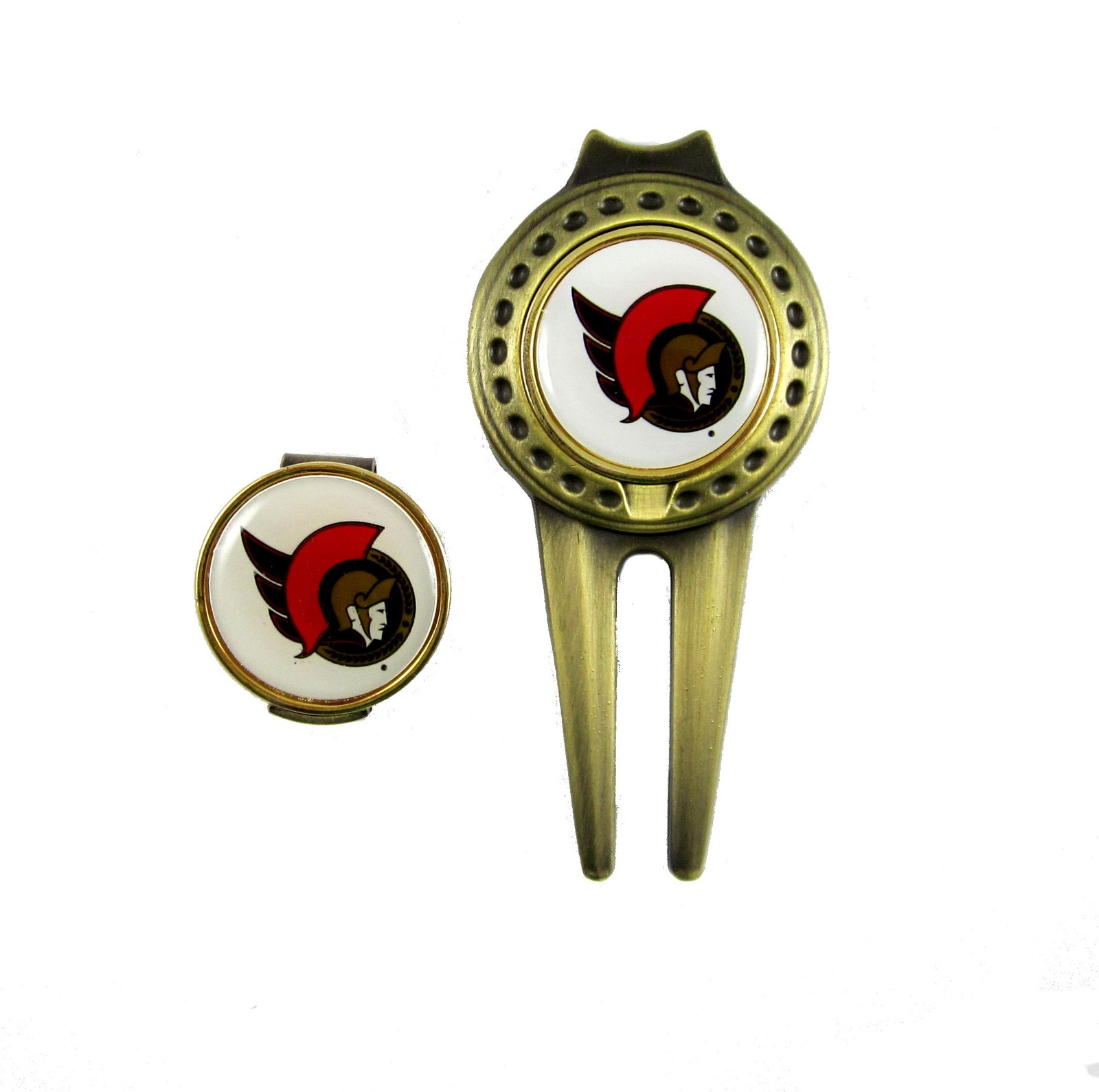 Ottawa Senators Hat Clip & Divot Tool Combo with Golf Ball Markers