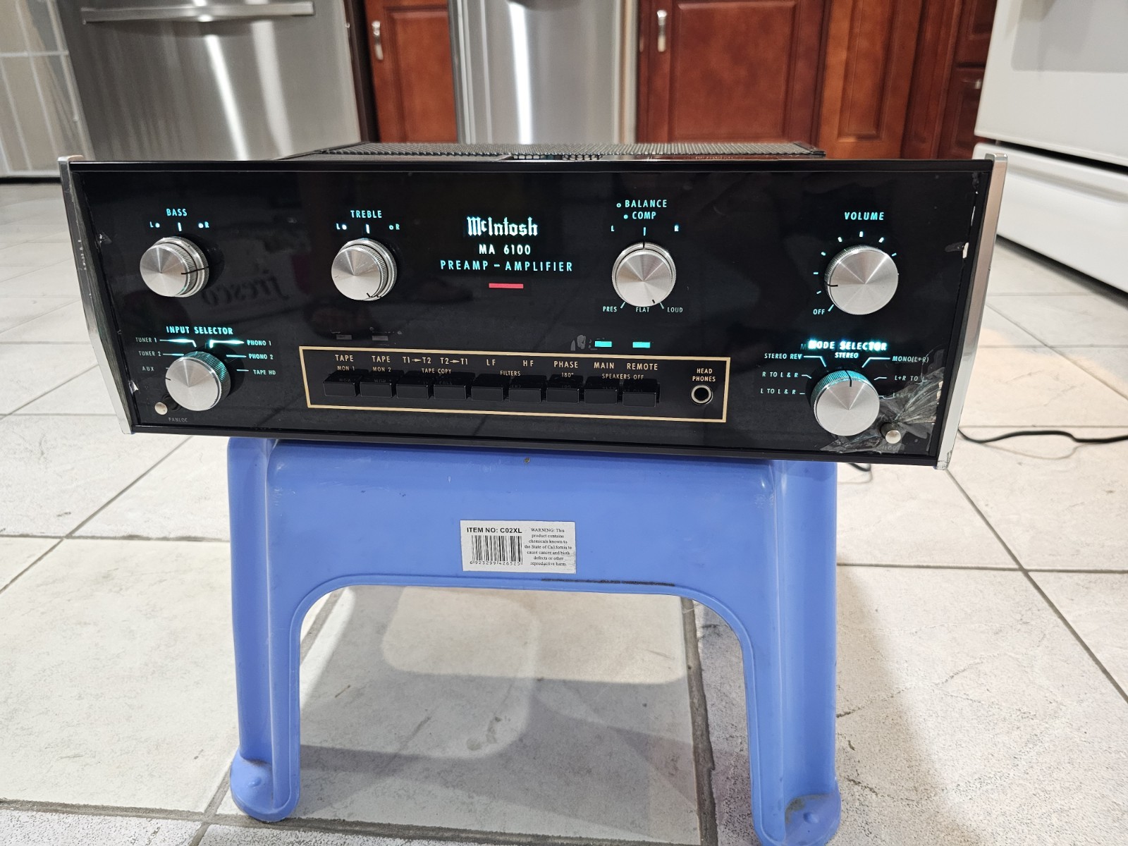 Macintosh MA-6100 Preamp-Amplifier