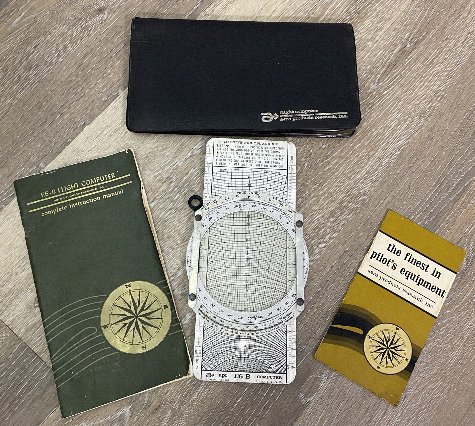 Pilot Flight Computer E6-B2 Plane Aviation Aero Products Research VGC 1967 VTG