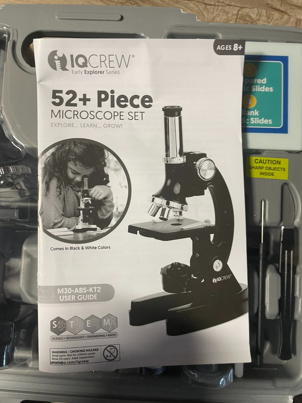 AmScope M30-ABS-KT2 Arm Kids Student Beginner Biological Microscope Kit