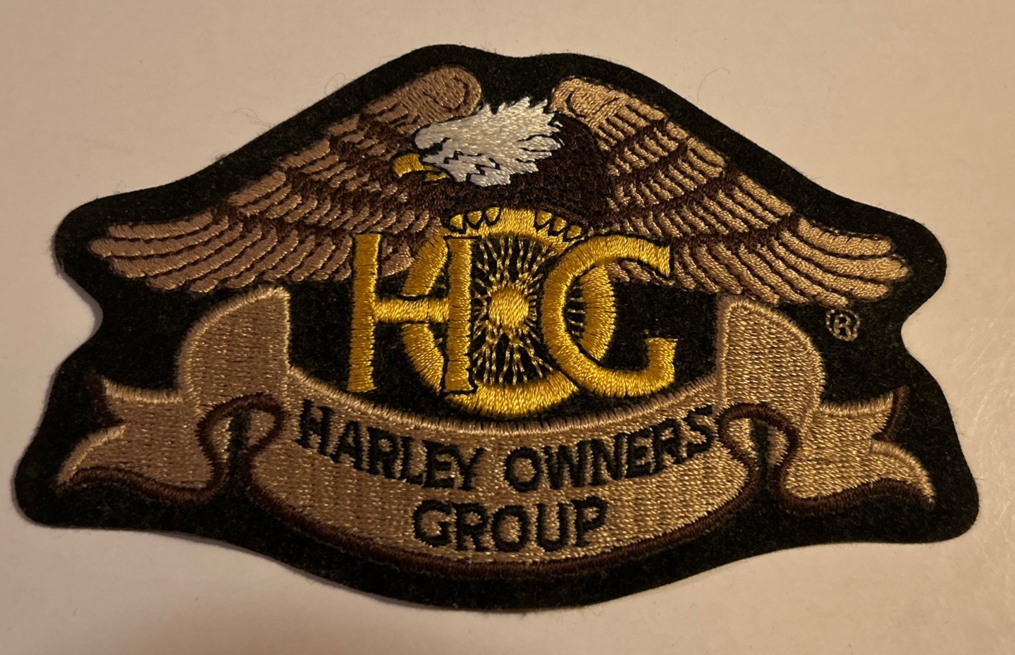 Harley Owners Group HOG Eagle Patch Embroidered Motorcycle Vest Patch Old