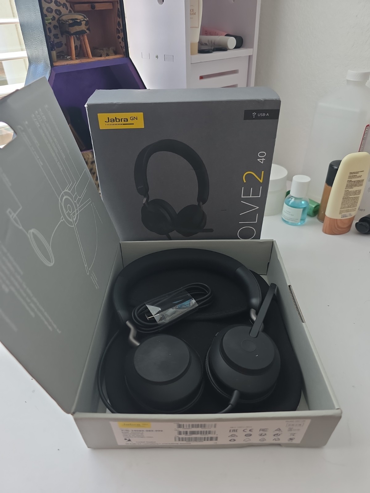 Jabra Evolve2 40 SE Wired Stereo Headset ANC USB-C MS Teams Certified