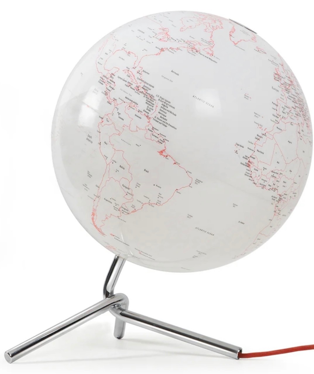 Atmosphere lighted Nodo desktop globe 30cm diameter modern minimalist mint OOP