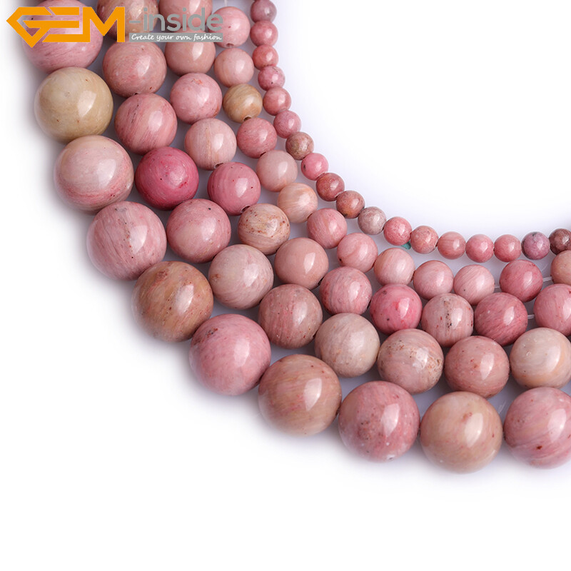 Natural Rhodochrosite Charm Beads For Teen Girl's Jewelry Making 15" Wholesale