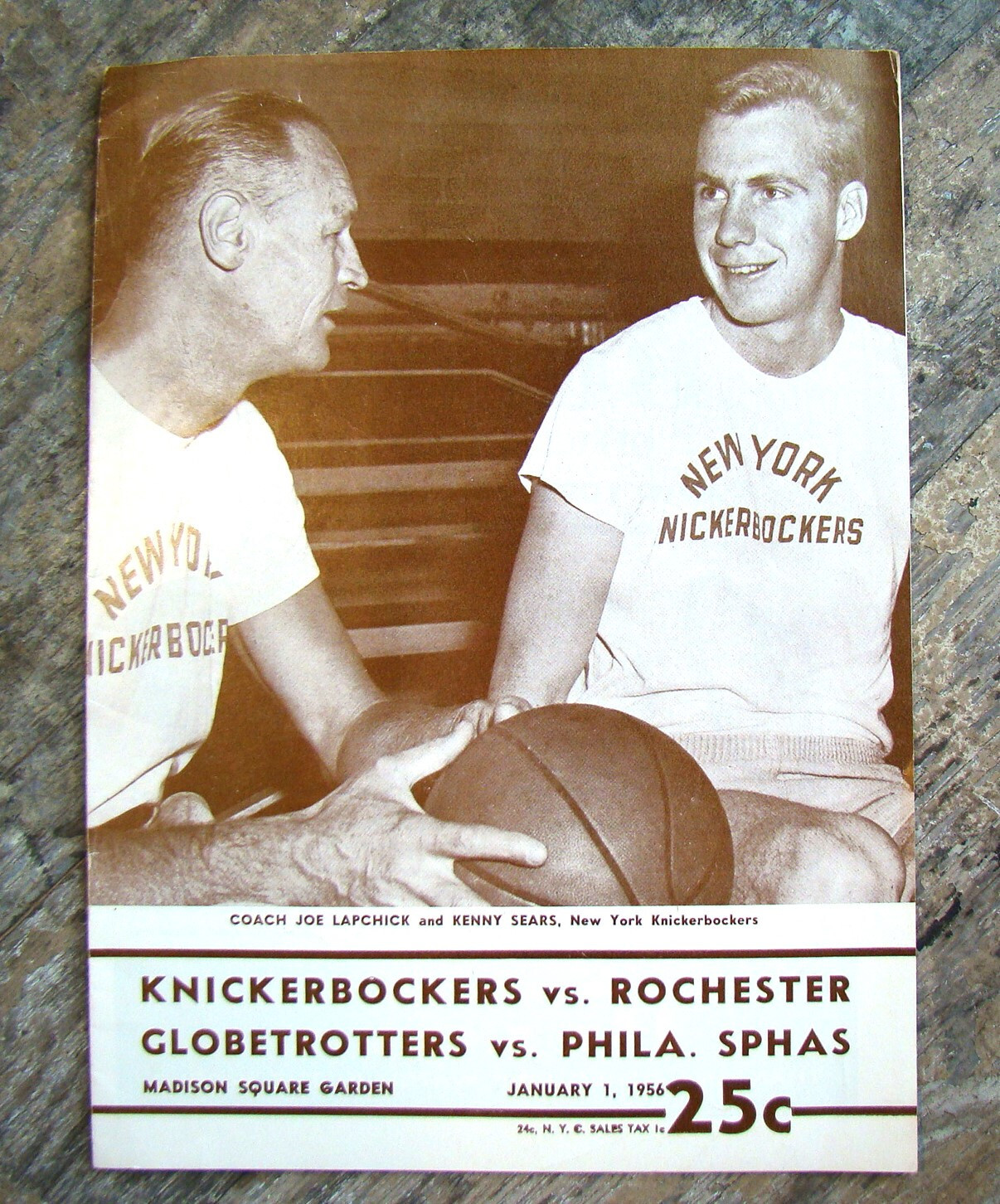 NY Knicks Knickerbockers Rochester Globetrotters Sphas ~1956~ Basketball ⋆⭒˚.🏀☆