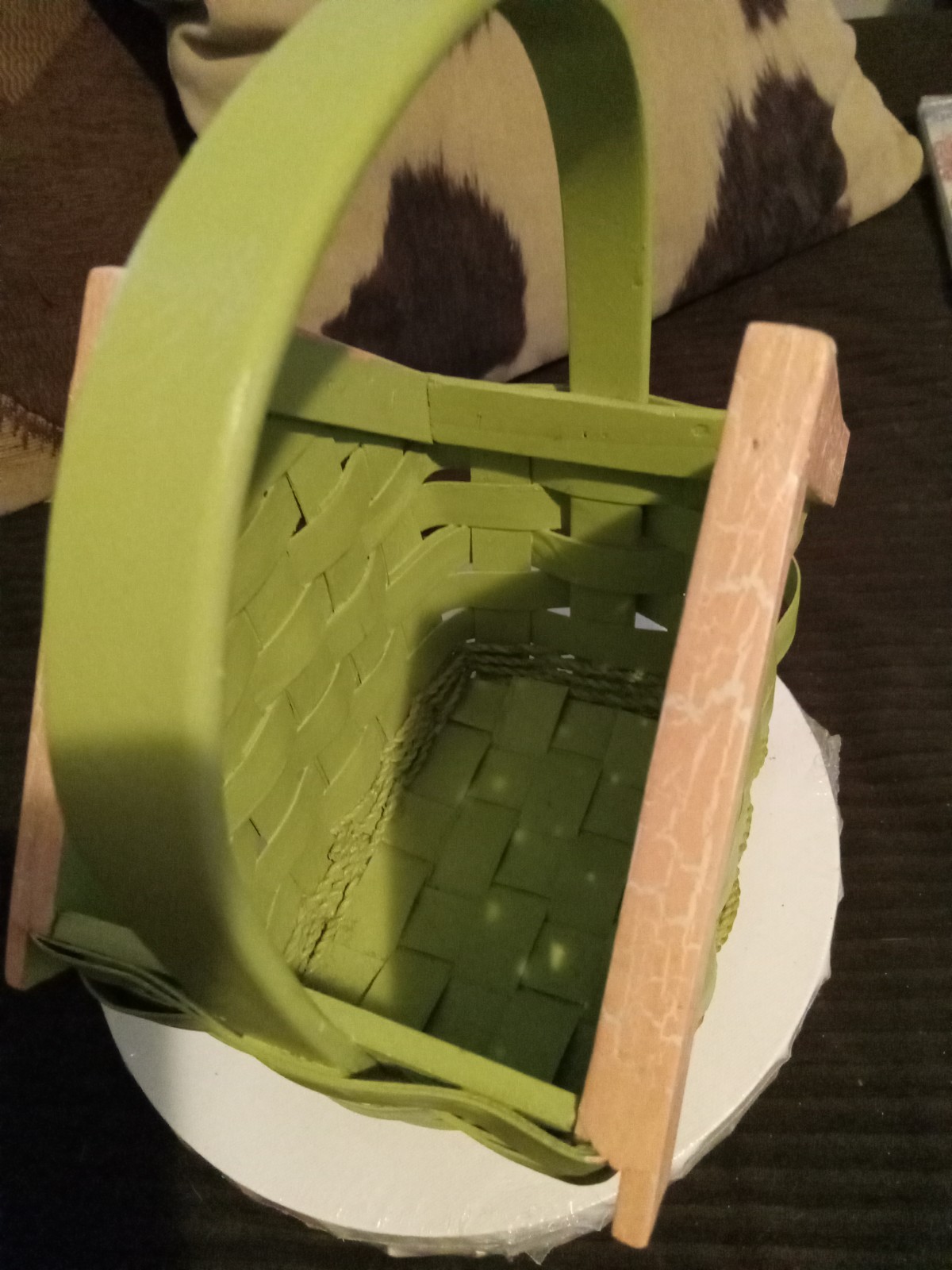 Birdhouse Basket Green