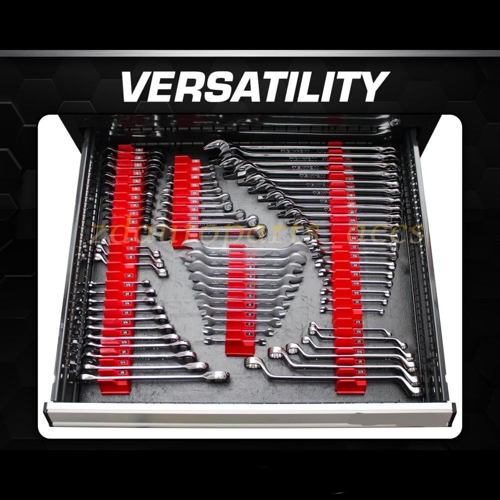 80X Magnetic Modular Wrench Organizer Compact Tool Storage Slots hold Tools SAE