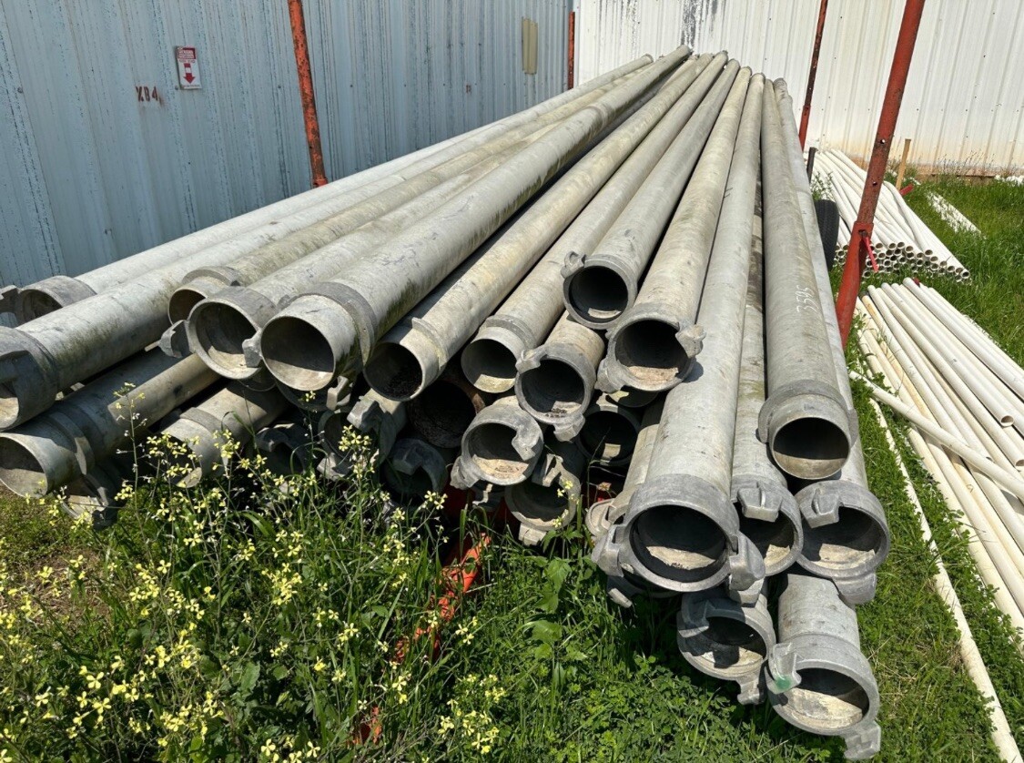 6” aluminum irrigation pipe rainbow twist lock  Connection 930’