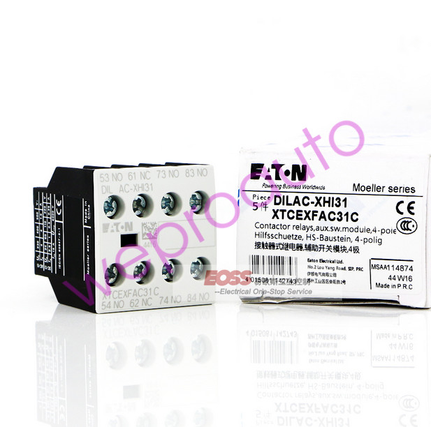 1PCS New Eaton Moeller DILAC-XHI31 DILACXHI31 Auxiliary Contact ,3NO+1NC Brand