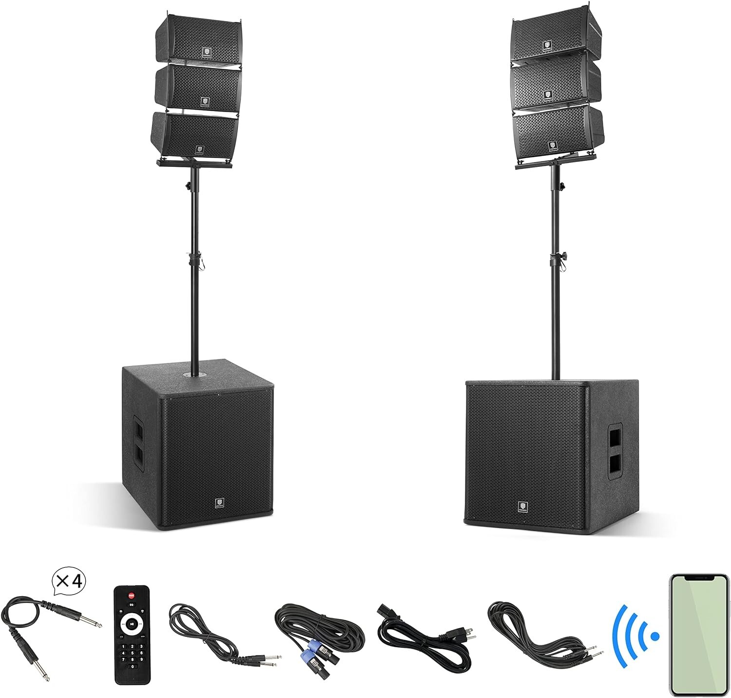 proreck club-8000 PA Speaker System Combo Set 18 inch 8000W Line Array Speakers