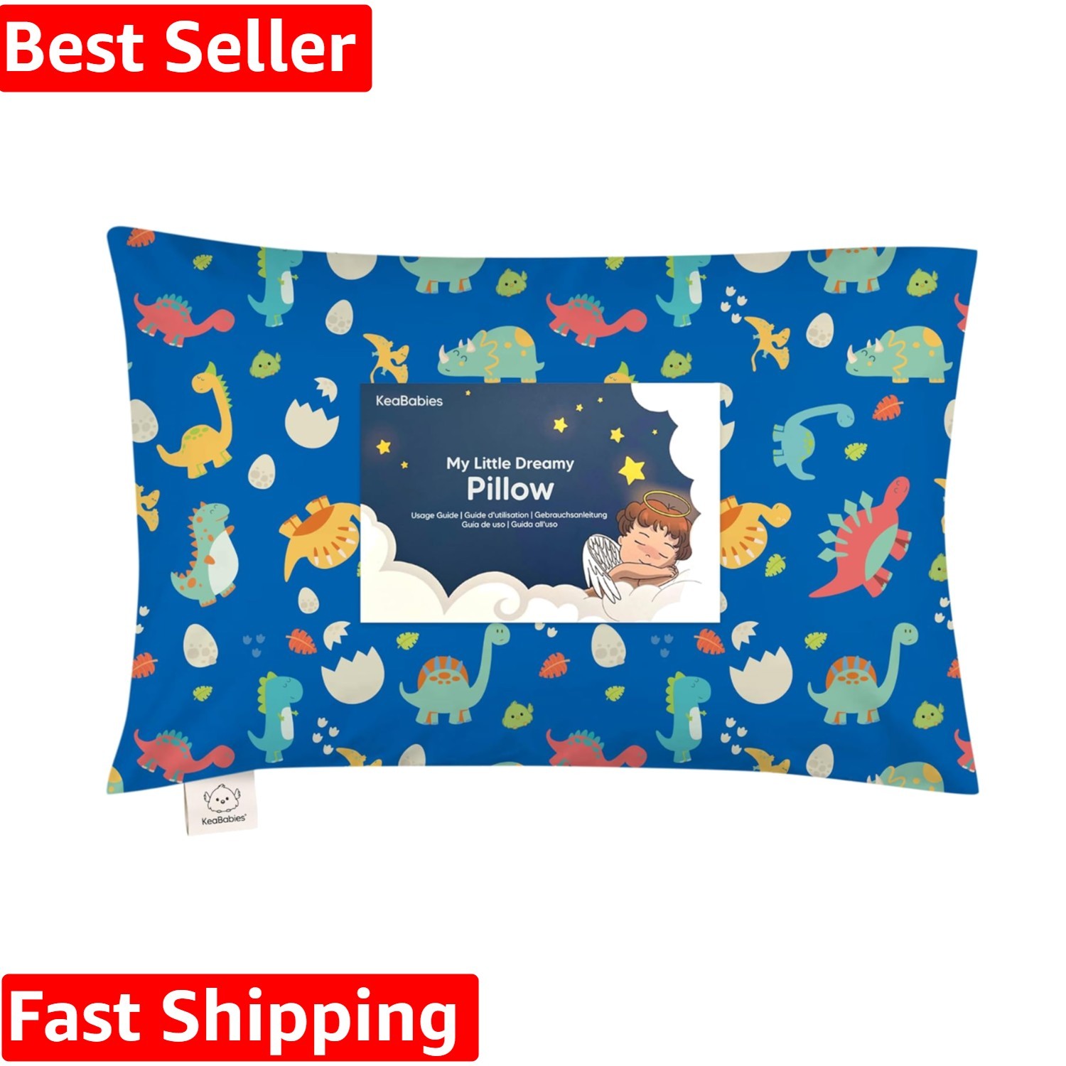 Toddler Pillow with Pillowcase - 13x18 My Little Dreamy Kids Travel Bed Pillo...