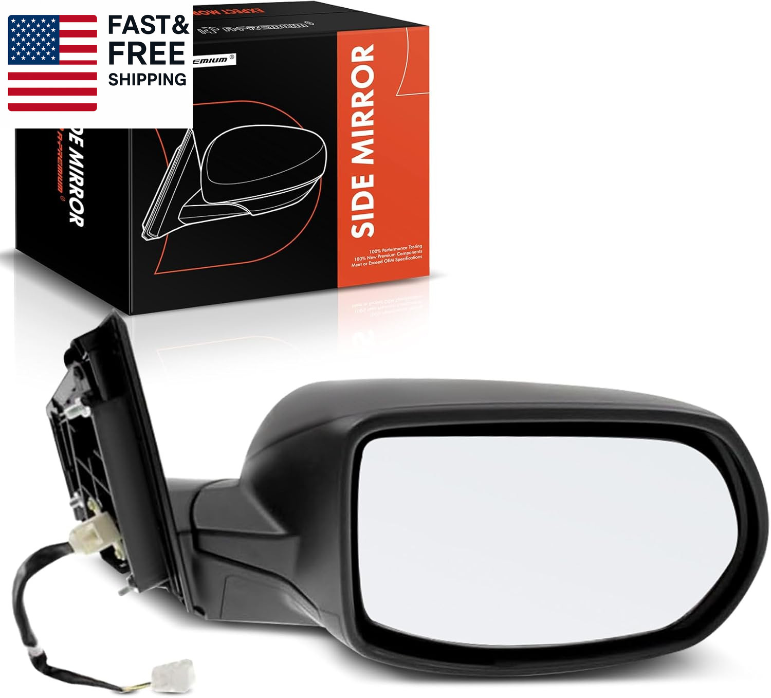 Passenger Side Power Door Mirror - Compatible with Honda CR-V EX 2012 2013 2014