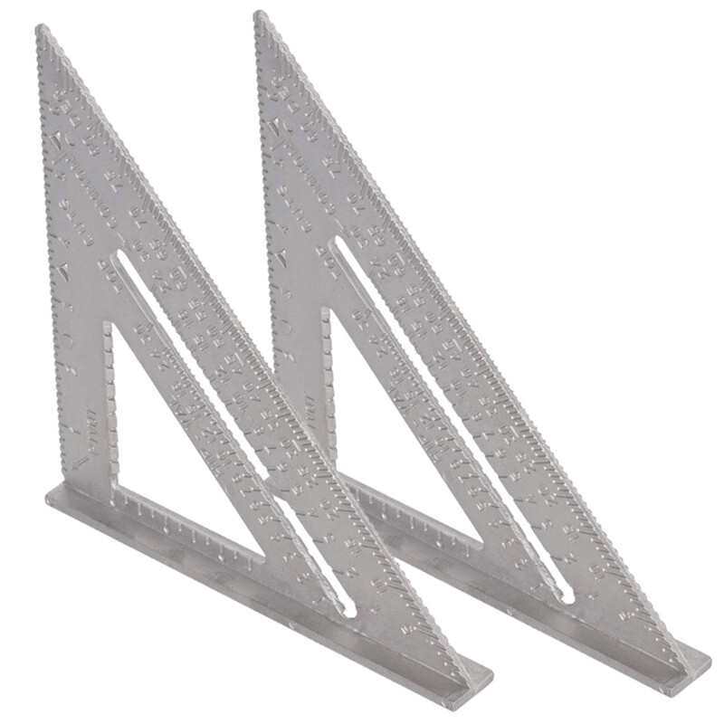 Metal Imperial Angle Protractor Speed Square Triangle Ruler Measuring Tool